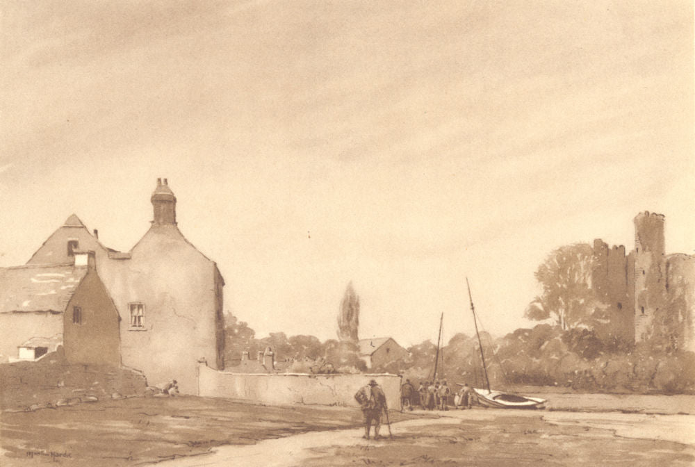 WALES. Laugharne Castle. By Martin Hardie 1948 old vintage print picture